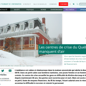 Les centres de crise du Québec manquent d’air